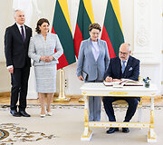 Gitanas Nausėda, Diana Nausėdienė, Sirje Karis, Alaras Karisas