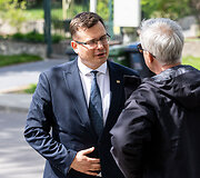 Laurynas Kasčiūnas atvyko susitikti su Vytautu Landsbergiu