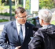 Laurynas Kasčiūnas atvyko susitikti su Vytautu Landsbergiu