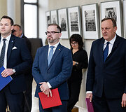 Inga Ruginienė susitiko su ekonomikos ir inovacijų ministru Edvinu Grik&scaron;u, vidaus reikalų ministru Vladislavu Kondratovičiumi ir kra&scaron;to apsaugos ministru Robertu Kaunu