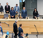 Gitanas Nausėda skaito metinį prane&scaron;imą 