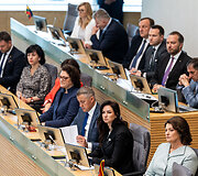 Gitanas Nausėda skaito metinį prane&scaron;imą 