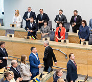 Gitanas Nausėda skaito metinį prane&scaron;imą 