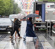 Lietus plauna Vilnių