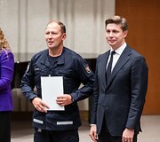 Premjeras M. Sinkevičius susitiko su gelbėtojais ir medikais, dalyvavusiais Lietuvos humanitarinėje pagalbos misijoje Venesueloje