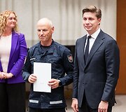 Premjeras M. Sinkevičius susitiko su gelbėtojais ir medikais, dalyvavusiais Lietuvos humanitarinėje pagalbos misijoje Venesueloje
