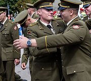 Generolo Jono Žemaičio Lietuvos karo akademijos absolventams &ndash; pirmojo karininko &ndash; leitenanto &ndash; laipsnio suteikimas S. Daukanto aik&scaron;tėje