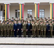 Generolo Jono Žemaičio Lietuvos karo akademijos absolventams &ndash; pirmojo karininko &ndash; leitenanto &ndash; laipsnio suteikimas S. Daukanto aik&scaron;tėje