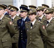Generolo Jono Žemaičio Lietuvos karo akademijos absolventams &ndash; pirmojo karininko &ndash; leitenanto &ndash; laipsnio suteikimas S. Daukanto aik&scaron;tėje