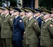 Generolo Jono Žemaičio Lietuvos karo akademijos absolventams &ndash; pirmojo karininko &ndash; leitenanto &ndash; laipsnio suteikimas S. Daukanto aik&scaron;tėje