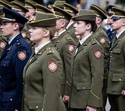 Generolo Jono Žemaičio Lietuvos karo akademijos absolventams &ndash; pirmojo karininko &ndash; leitenanto &ndash; laipsnio suteikimas S. Daukanto aik&scaron;tėje