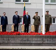 Generolo Jono Žemaičio Lietuvos karo akademijos absolventams &ndash; pirmojo karininko &ndash; leitenanto &ndash; laipsnio suteikimas S. Daukanto aik&scaron;tėje