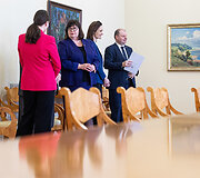 Gitanas Nausėda susitiko su Seimo valdyba