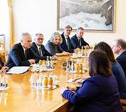 Gitanas Nausėda susitiko su Seimo valdyba