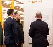 Seimo pirmininko Sauliaus Skvernelio ir užsienio valstybių parlamentų pirmininkų spaudos konferencija