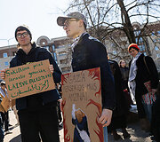 Protesto eisena &bdquo;Už laisvą Palestiną&ldquo;