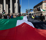 Protesto eisena &bdquo;Už laisvą Palestiną&ldquo;