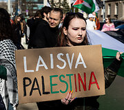 Protesto eisena &bdquo;Už laisvą Palestiną&ldquo;