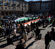 Protesto eisena &bdquo;Už laisvą Palestiną&ldquo;