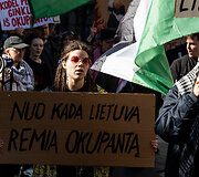 Protesto eisena &bdquo;Už laisvą Palestiną&ldquo;