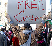 Protesto eisena &bdquo;Už laisvą Palestiną&ldquo;