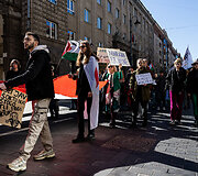 Protesto eisena &bdquo;Už laisvą Palestiną&ldquo;