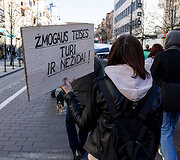Protesto eisena &bdquo;Už laisvą Palestiną&ldquo;