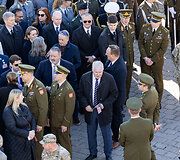 Pratybose žuvusių Jungtinių Amerikos Valstijų karių pagerbimo ir i&scaron;lydėjimo ceremonija Vilniuje