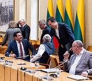 Finansų ministro Rimanto &Scaron;adžiaus susitikimas su koalicijos frakcijomis