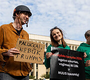 Žaliųjų partijos protestas nepritariant baudžiamojo kodekso pataisoms