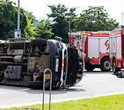 Avarija kurioje nukentėjo greitosios pagalbos automobilis