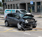 Avarija kurioje nukentėjo greitosios pagalbos automobilis