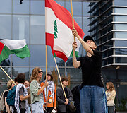 Demonstracija prie&scaron; badą Gazoje