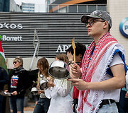 Demonstracija prie&scaron; badą Gazoje