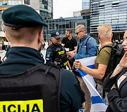 Demonstracija prie&scaron; badą Gazoje