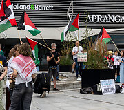 Demonstracija prie&scaron; badą Gazoje