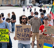148-asis solidarumo su Ukraina mitingas Katedros aik&scaron;tėje