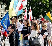148-asis solidarumo su Ukraina mitingas Katedros aik&scaron;tėje