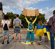 148-asis solidarumo su Ukraina mitingas Katedros aik&scaron;tėje