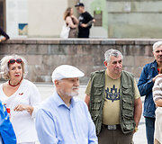 148-asis solidarumo su Ukraina mitingas Katedros aik&scaron;tėje