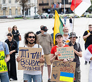 148-asis solidarumo su Ukraina mitingas Katedros aik&scaron;tėje