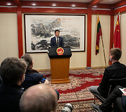 Spaudos konferencija Kinijos ambasadoje