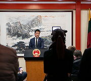 Spaudos konferencija Kinijos ambasadoje