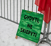 "&Scaron;eimų mar&scaron;o" stovykla prie seimo
