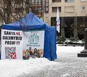 "&Scaron;eimų mar&scaron;o" stovykla prie seimo