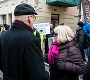 Vasario 16-ąją Vilniaus centre - gausios policijos pajėgos, pasirodė ir protestuotojų