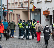 Vasario 16-ąją Vilniaus centre - gausios policijos pajėgos, pasirodė ir protestuotojų