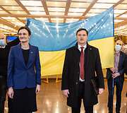 Viktorija Čmilytė-Nielsen susitiko su Ukrainos ambasadoriumi Petro Be&scaron;ta