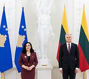 Prezidento susitikimas su Kosovo Prezidentė Vjosa Osmani
