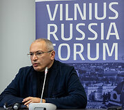 Gabrieliaus Landsbergio ir Michailo Chodorkovskio spaudos konferencija